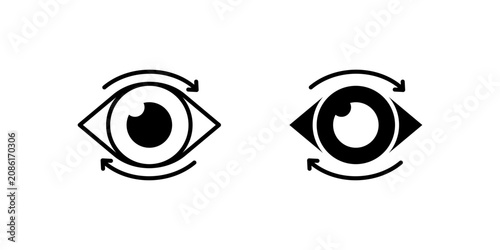 Canvastavla Eye Rotation Exercise icons, dual style icon set