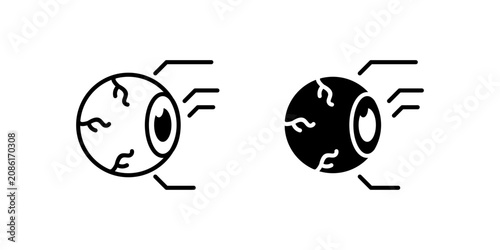 Konstfotografi Anatomical Eye Structure icons, dual style icon set