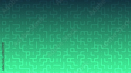 Abstract Pacific Dream gradient animation featuring a maze-like wall texture with rounded geometric pathways and segmented motion that shifts in a broken, rhythmic way.