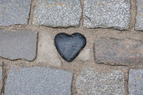 A landmark of the city of Kaliningrad, the Heart of Königsberg is a black heart-shaped stone laid among the paving stones near the Cathedral on the side of Kant's grave 