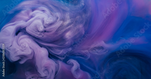 Mist wave. Steam texture. Paint color blend cloud dye dissolve water abstract background. Vibrant twist fantasy splash blur explosion.
