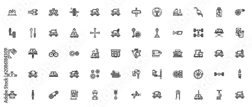 Canvastavla Car Engine icon set