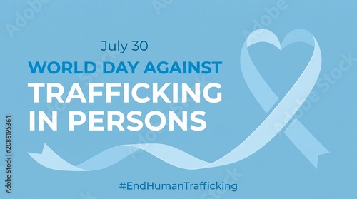 World day against human trafficking awareness banner
