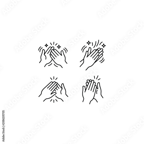 фотографія People are clapping hands with sparkles and excitement in a celebratory gesture