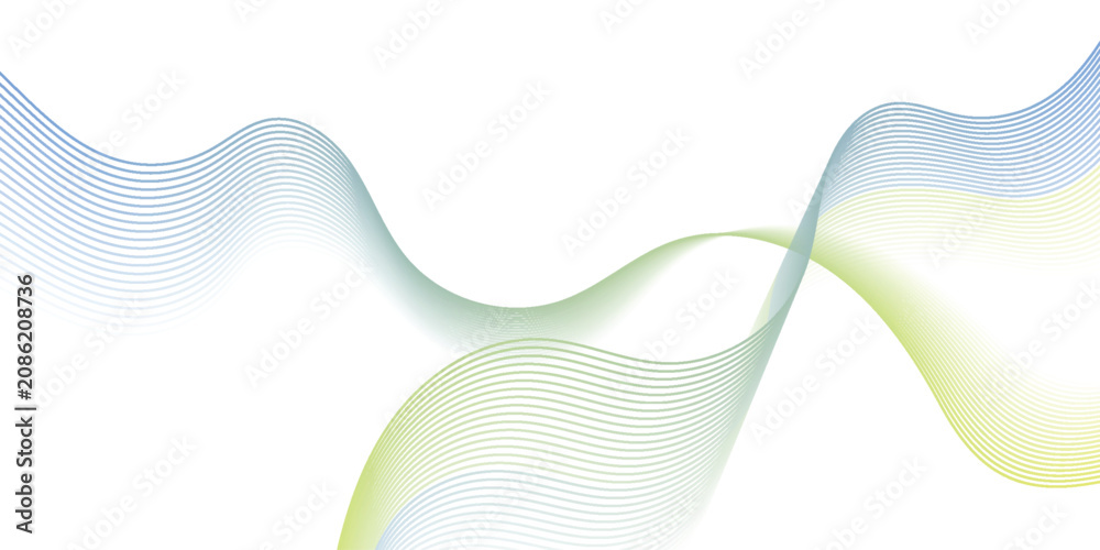Ταπετσαρία Featuring smooth, flowing lines in light blue and yellow