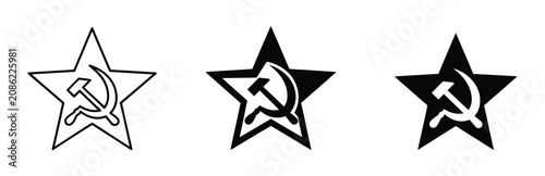 Fotografía Soviet union star icon set