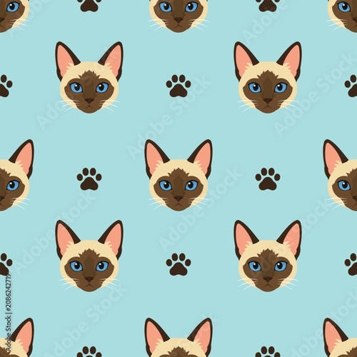 seamless pattern with cats