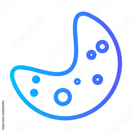 crescent moon gradient icon