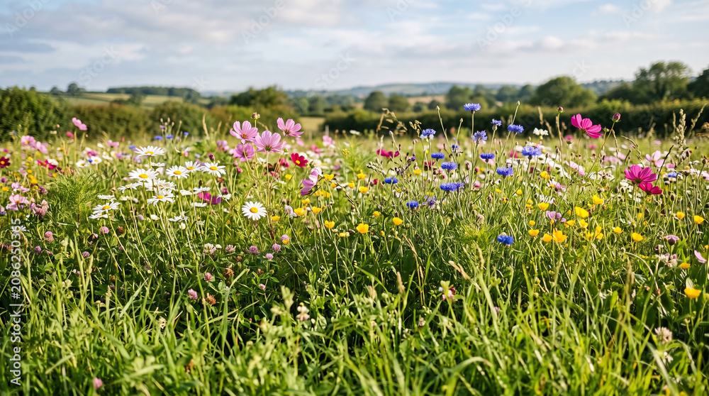 Obraz premium Wildflower Garden Meadow Background