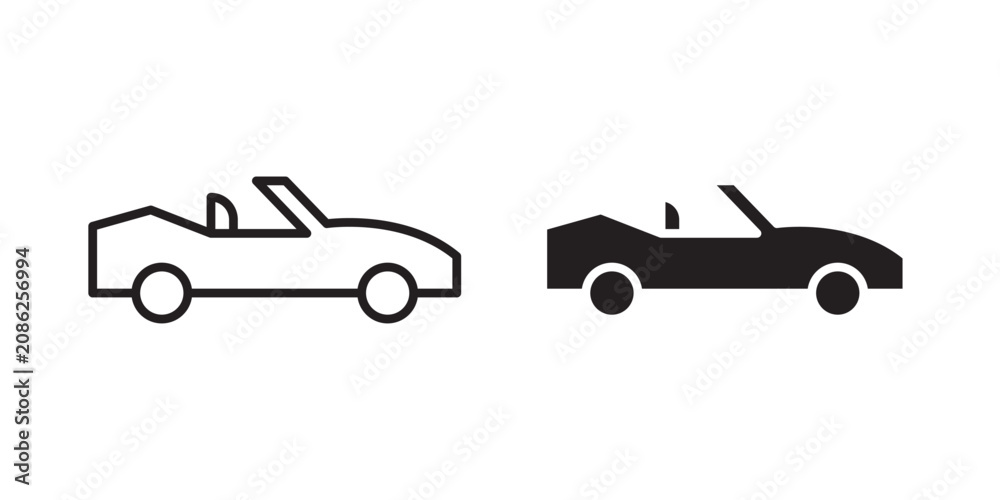 Obraz premium Convertible car icon