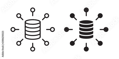 Tableau sur toile Data aggregation icon