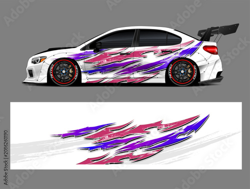 car livery graphic vector. abstract grunge background design for vehicle vinyl wrap and car branding