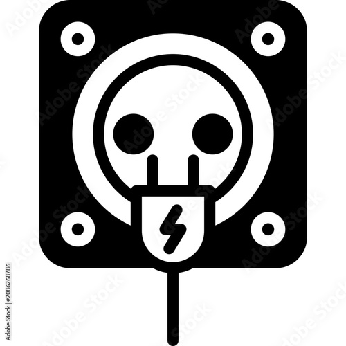 plug icon illustration design with outline