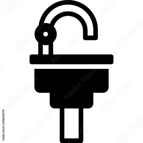 sink icon illustration design with outline
