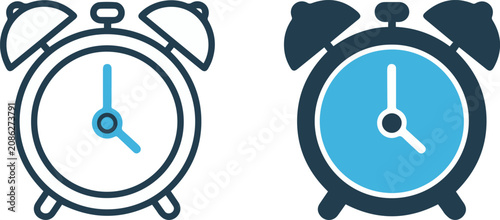 Obraz na plátně Time Management Clock Icon for Deadline and Schedule