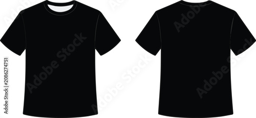 Photos T-Shirt Front and Back View Mockup Template
