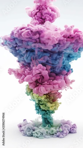 Colorful swirling storm cloud formation.