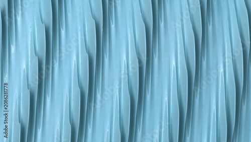 Handcrafted Glazed Ceramic Wall with Twisted Relief Pattern 3D Render