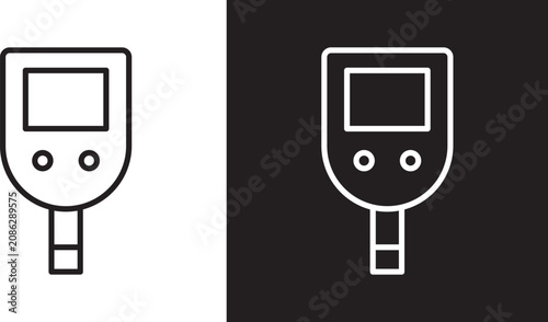 Tableau sur toile Glucometer icon