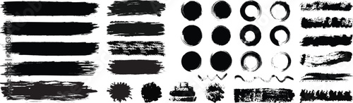vector paint ink brush brush strokes box frames Collection grungy brush stroke Brush stroke paint boxes on white background