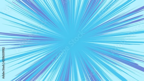 Abstract Blue Radial Lines Motion Background in 4K Loop