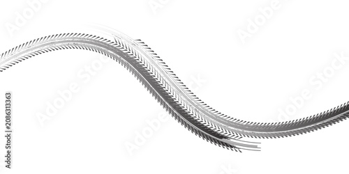Bild auf Leinwand Tire track