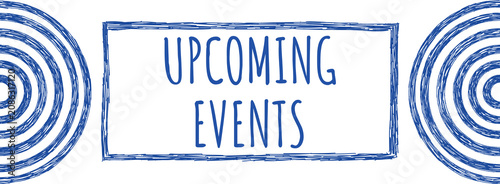 Cuadro en lienzo Upcoming Events Ball Pen Texture Circles Rectangle Text Horizontal