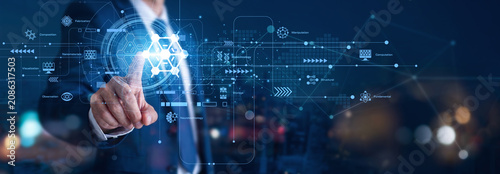Tableau sur toile Nanotechnology manipulates matter at the molecular level