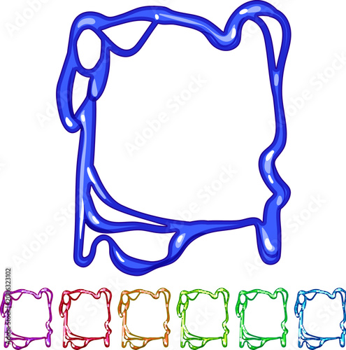 Tableau sur toile stretchy slime frame cartoon