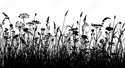 Foto Vibrant and dense vector illustration with complex patterns of colorful abstract shapes, geometric elements, and layered organic forms in a high-contrast digital graphic design
