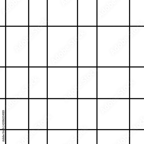 Photos Modern windowpane check pattern illustration, monochrome geometric style