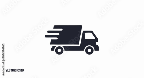 Fast delivery truck icon representing express shipping and logistics services.