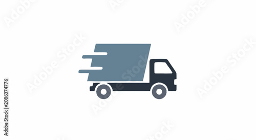 Fast delivery truck icon representing express shipping and logistics services.