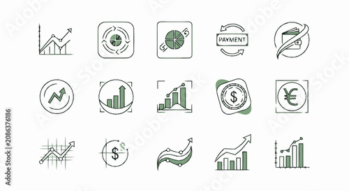 Financial Graphs and Charts Showing Growth Trends for Investment Analysis.