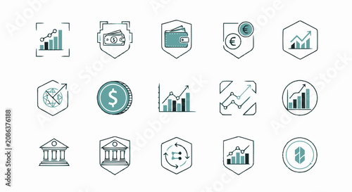 Financial Graphs and Data Charts for Business and Analytics Reports.
