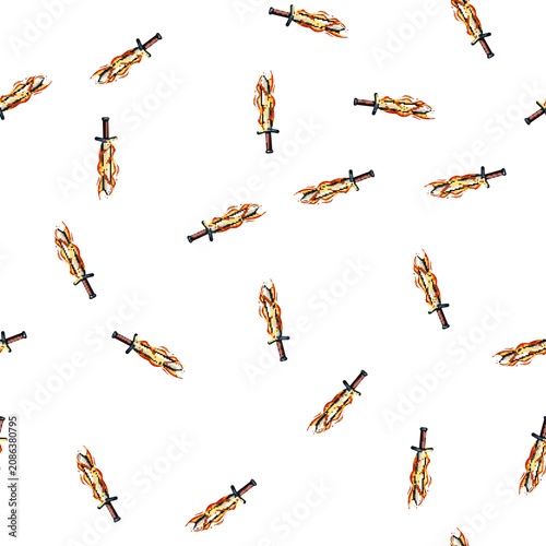Foto pattern blue sword effect cartoon