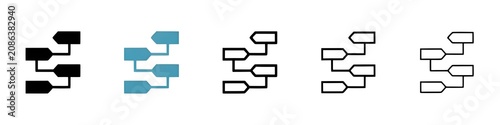 Fotografie Guidelines vector icon set