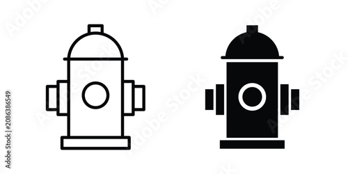 Canvastavla Fire hydrant icon minimal artwork pack