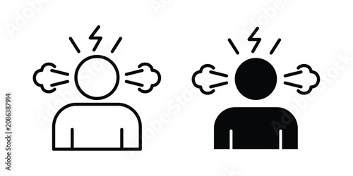 Bild auf Leinwand Anxiety icon minimal artwork pack