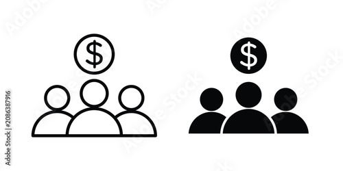 Foto Mutual funds icon minimal artwork pack