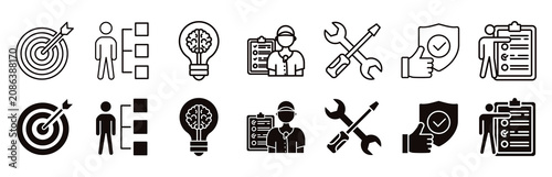Fotografie Internship icon set