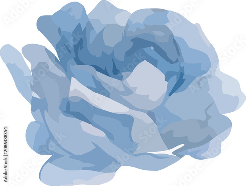 Beautiful Blue Flower Blossom Watercolor