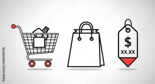 Shopping Cart Set.
