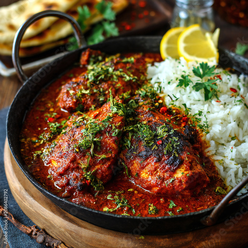 Rice and tikka Masala chicken , best Indian foods 