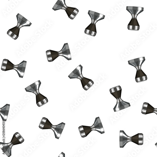 Obraz na plátne pattern barista tamper coffee cartoon