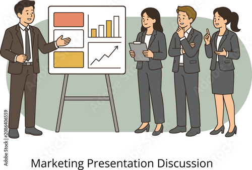Business Presentation Illustration Set