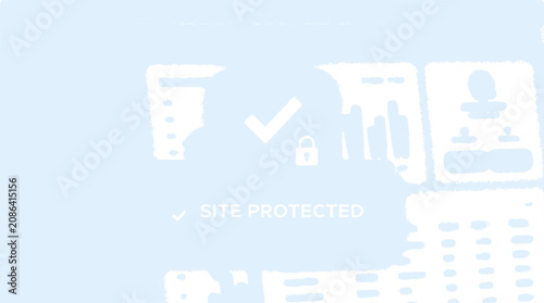 Digital Security and Privacy Concept - Site Protected, Verified and Locked