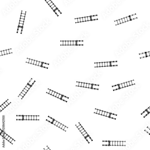 pattern metal step ladder safety cartoon. metal step ladder safety sign vector