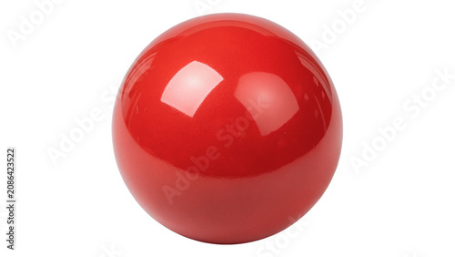 Photos Perfect red dynamic glossy ball sphere ornament isolated on a transparent backgr
