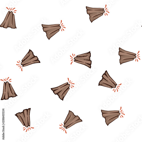 Canvastavla pattern plume volcano eruption cartoon